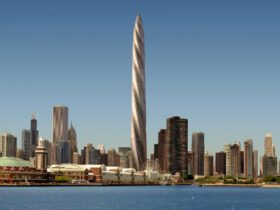 Modern Chicago Spire Tower by Santiago Calatrava