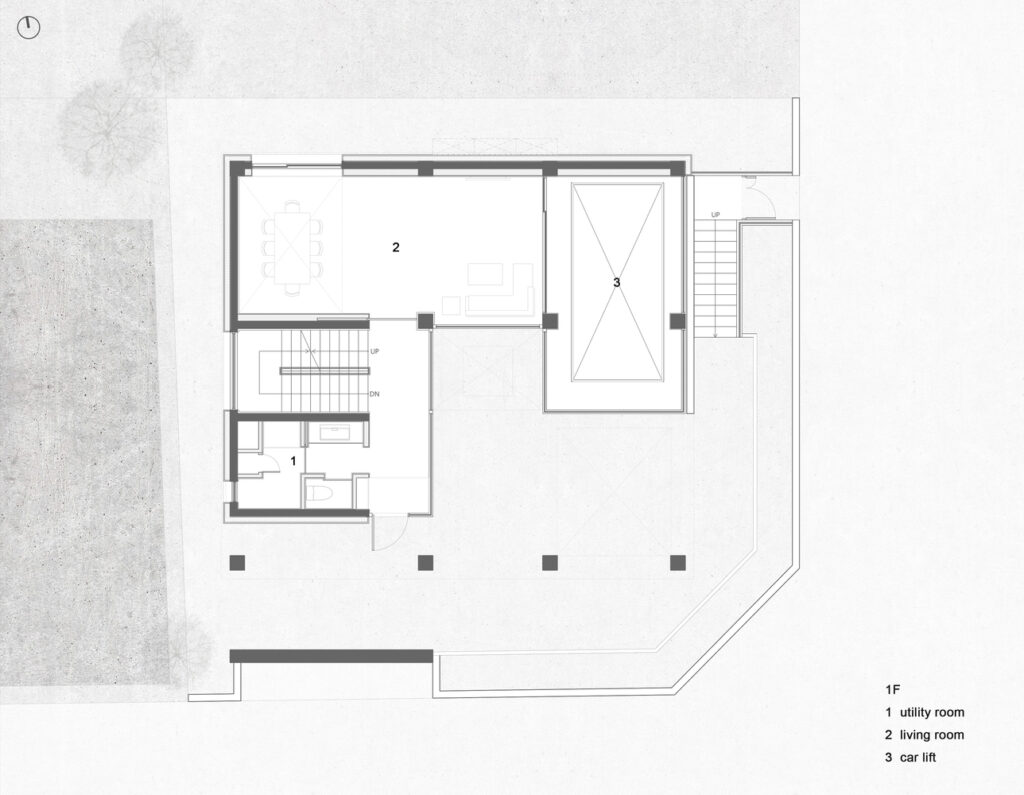 خانه مکعبی چرخشی ( Turning Cube House ) - پلان طبقه همکف