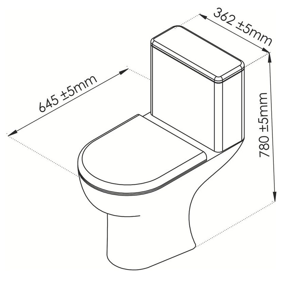 ابعاد سنگ توالت فرنگی