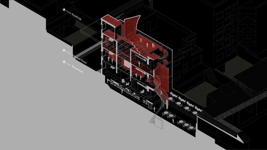 خانه شاملو؛ مقطع پروژه