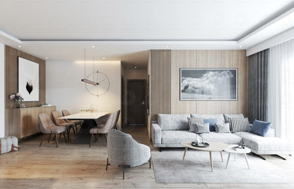 طراحی داخلی مدرن واحد مسکونی - پردیس