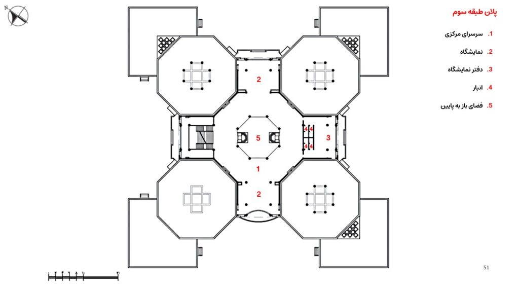 فرهنگسرای خاوران - ساختمان مرکزی-پلان طبقه سوم